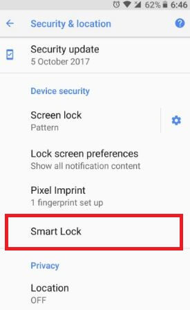 So verwenden Sie Smart Lock unter Android Oreo 8.1, um Ihr Telefon automatisch zu entsperren