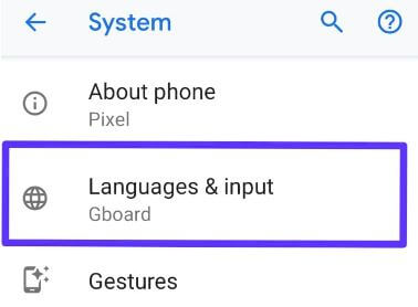 So ändern Sie die Tastatursprache unter Android 9 Pie