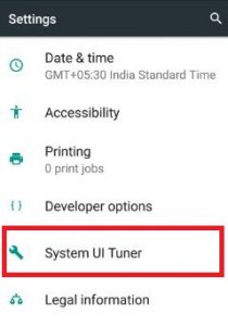 System UI Tuner Android 7.0 & 7.1 Telefon