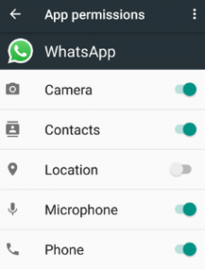 WhatsApp App Erlaubnis auf Android-Handy