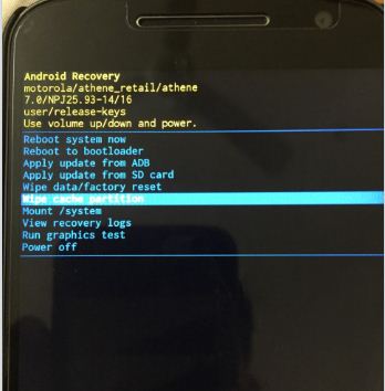 Wie lösche ich die Cache-Partition auf dem Android 7.0-Telefon?