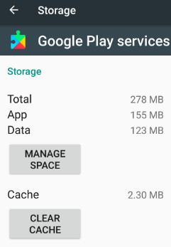 Cache von Google Play Services in Android löschen