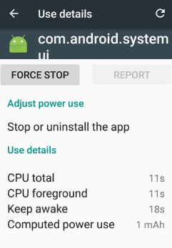 Force Stop com.android.systemui in Nougat