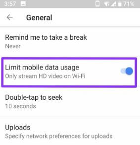 So reduzieren Sie die Nutzung mobiler Daten auf YouTube Android