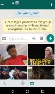 Sende GIFs in WhatsApp auf Android