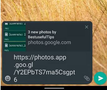 So senden Sie einen Bildlink auf WhatsApp Android