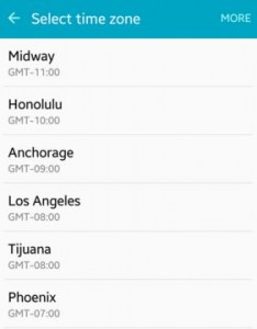 Zeitzone auf Android Lollipop einstellen