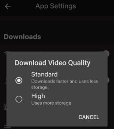 Ändern Sie die Videoqualität auf Netflix Android