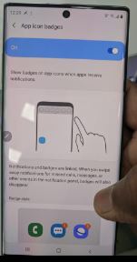 Aktivieren oder Deaktivieren von Benachrichtigungsabzeichen für App-Symbole auf dem Galaxy Note 10 plus