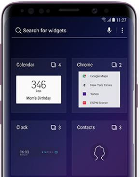 So fügen Sie Widgets wie Galaxy S9 und Galaxy S9 Plus hinzu